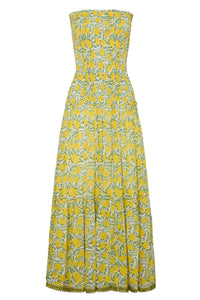 Amalfi Mermaid Dress Yellow Lemon Vine
