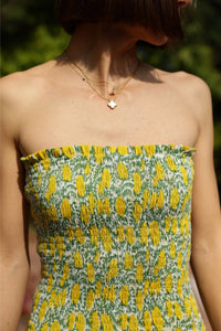 Amalfi Mermaid Dress Yellow Lemon Vine