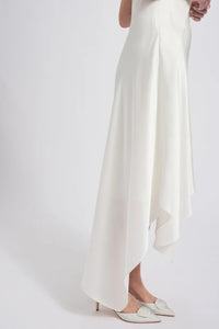 Fluid Satin Asymmetric Dress