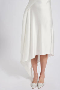 Fluid Satin Asymmetric Dress