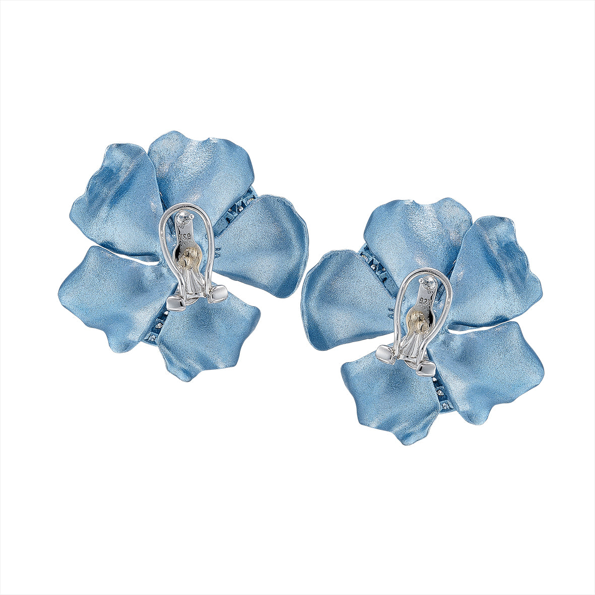 Baby Blue Camelia Earrings