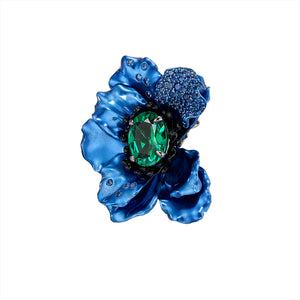 Paraiba Blue Poppy Earrings