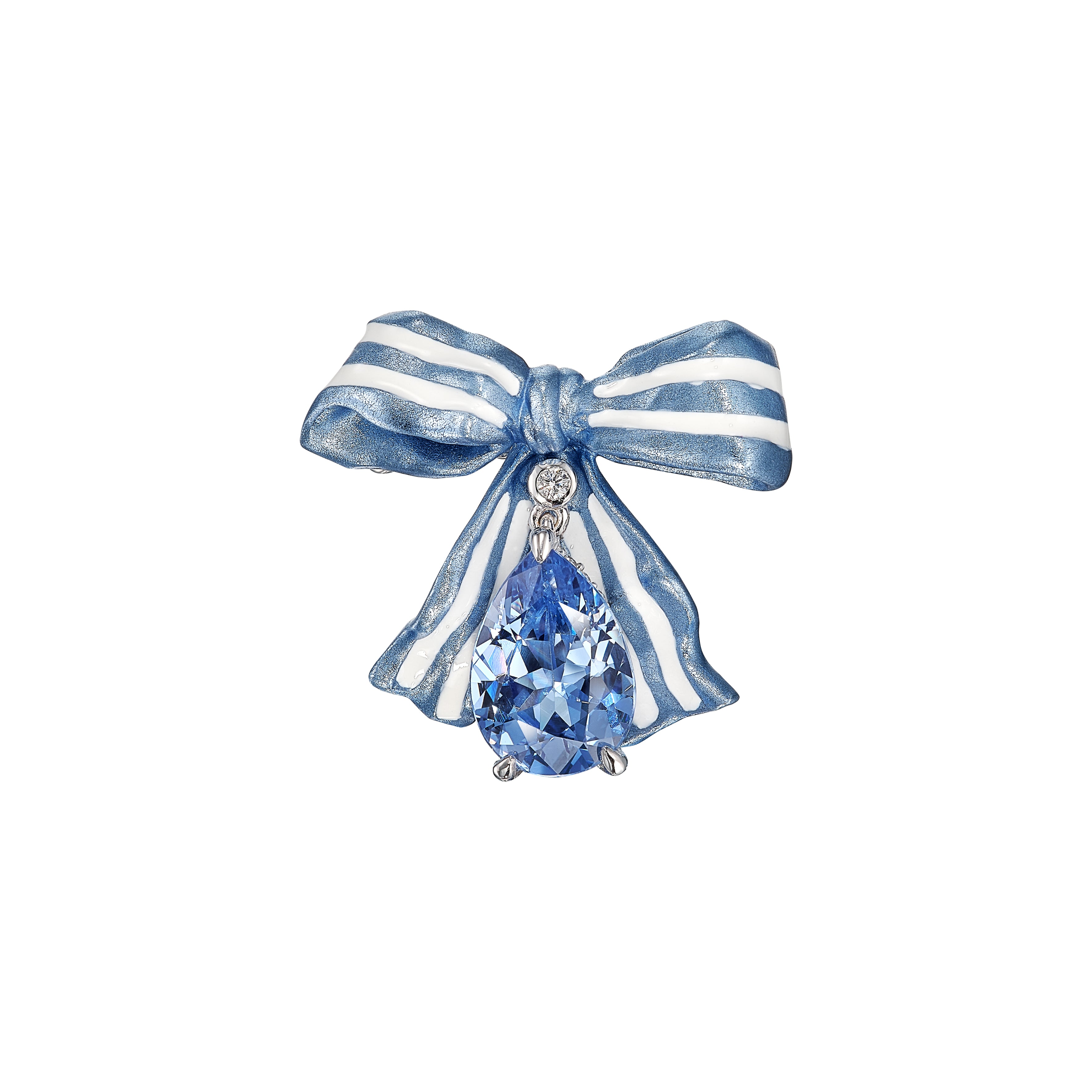 Aqua Bardot Bow Ring