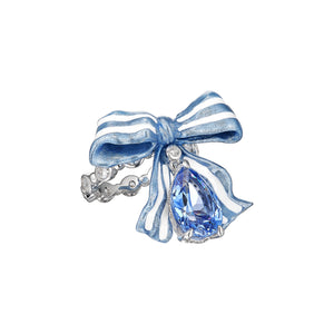 Aqua Bardot Bow Ring