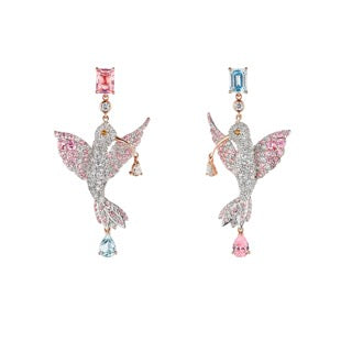 Diamond Hummingbird Earrings