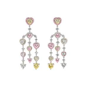 Love Heart Chandelier Earrings