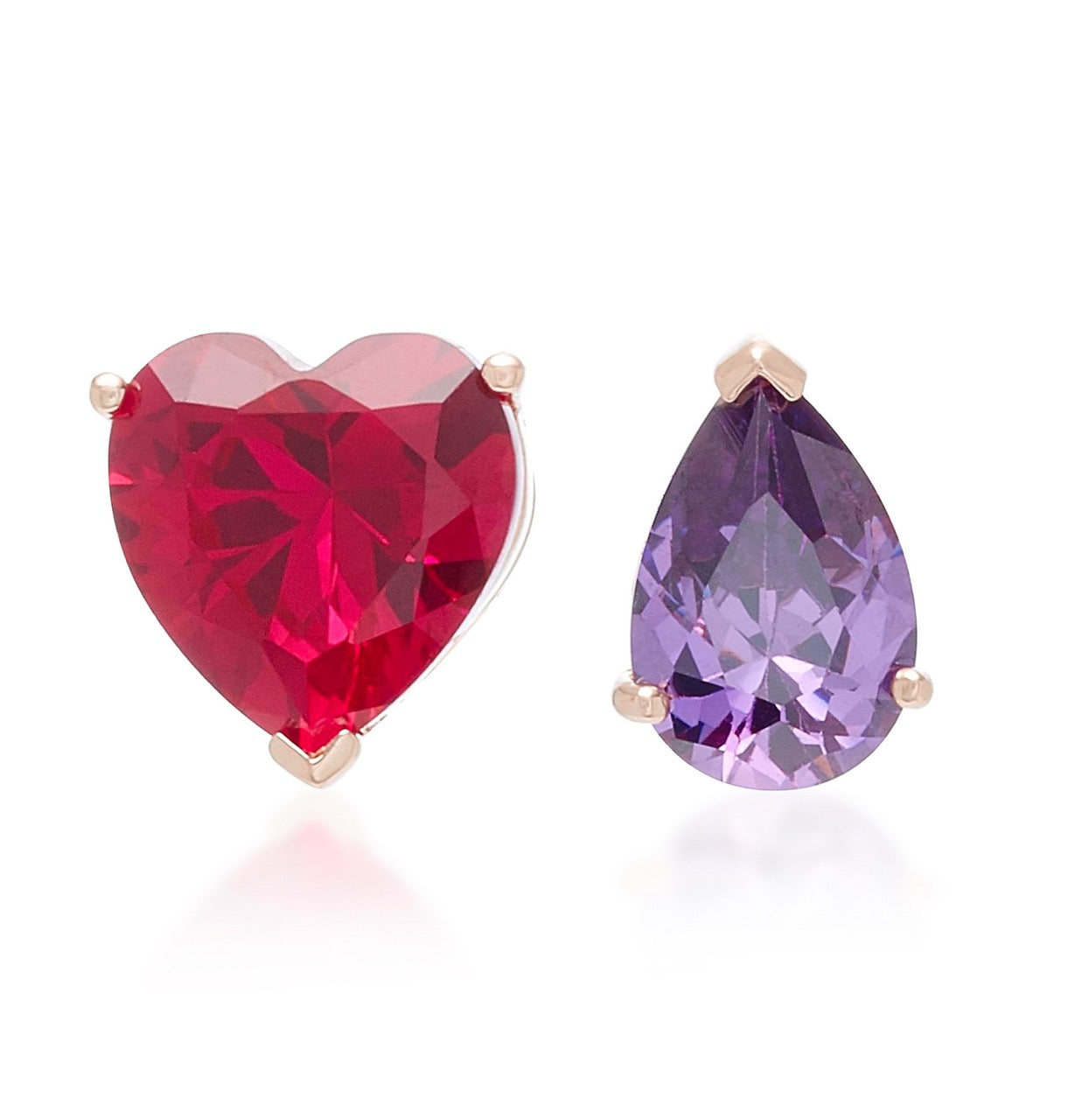 Ruby Love & Tears Stud Earrings