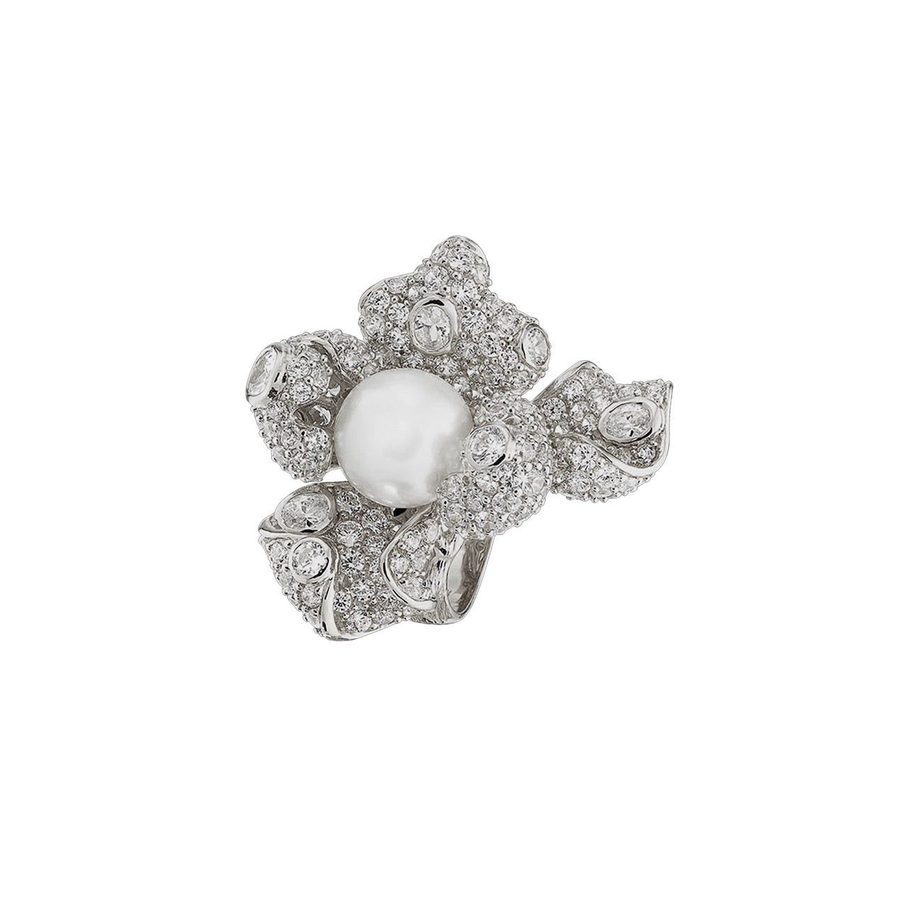 White Mini Blossom Ring