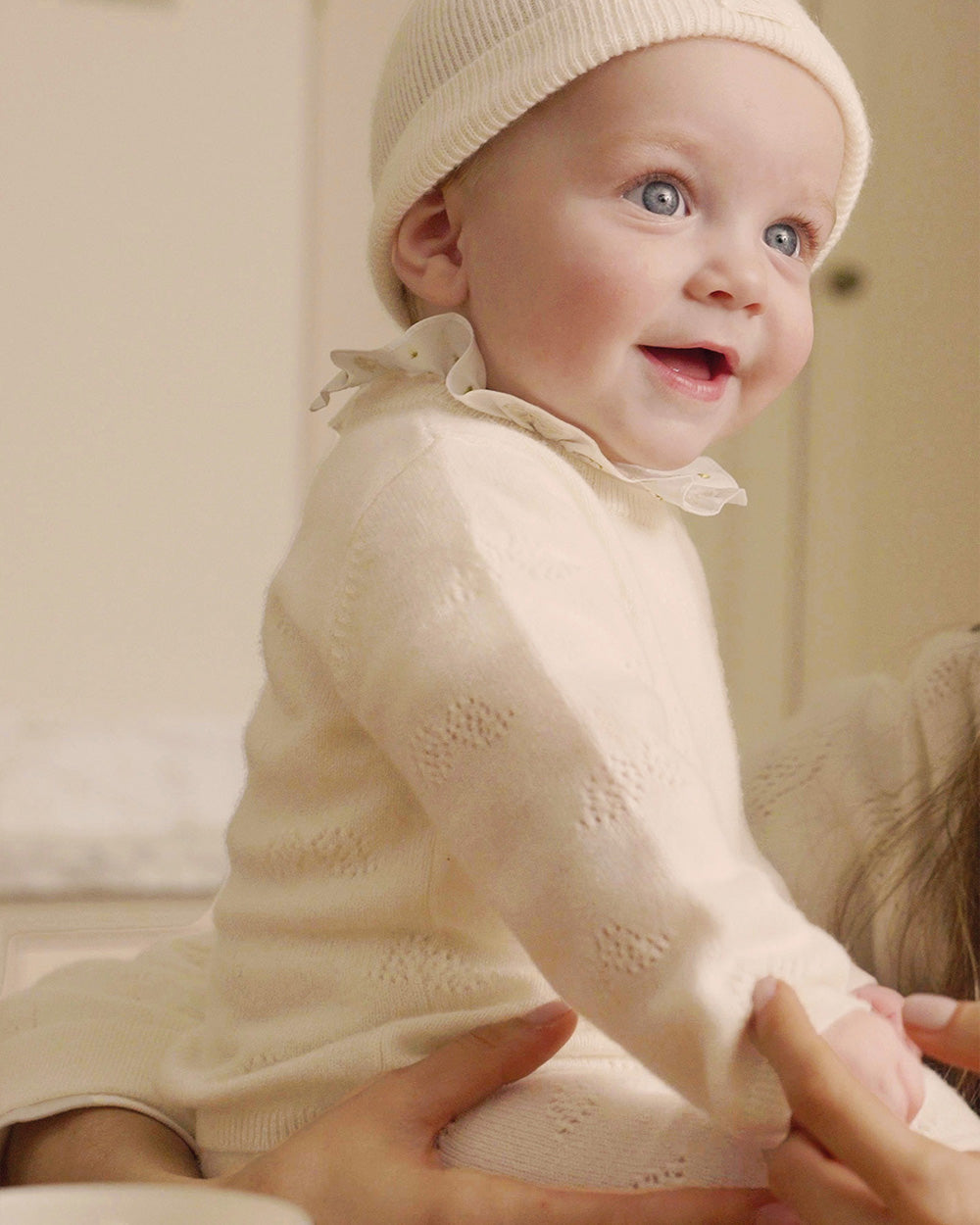 Angel Wing Cashmere Pointelle 2-Piece Set