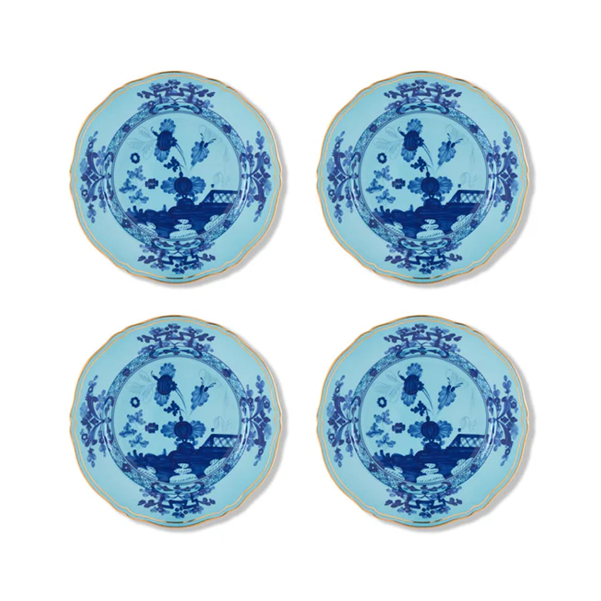 Oriente Italiano Dessert Plates in Iris, Set of 4