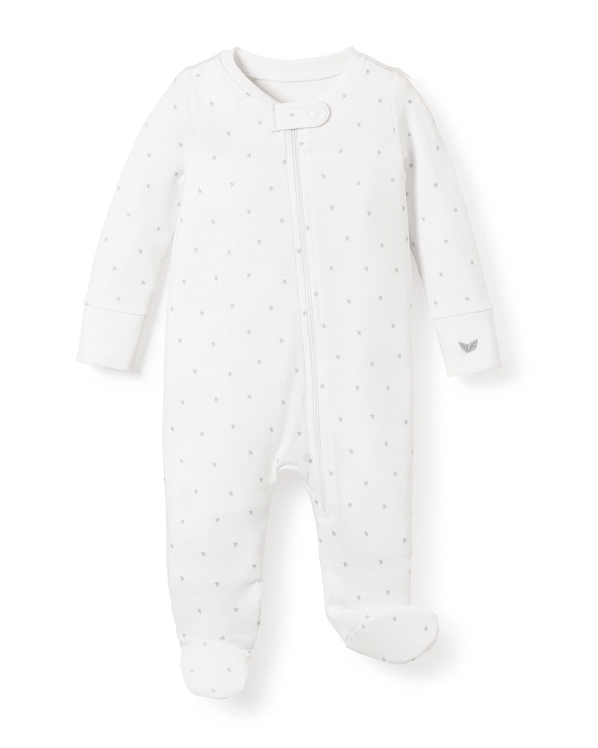 Baby's Pima Snug Fit Romper in Gray Stars