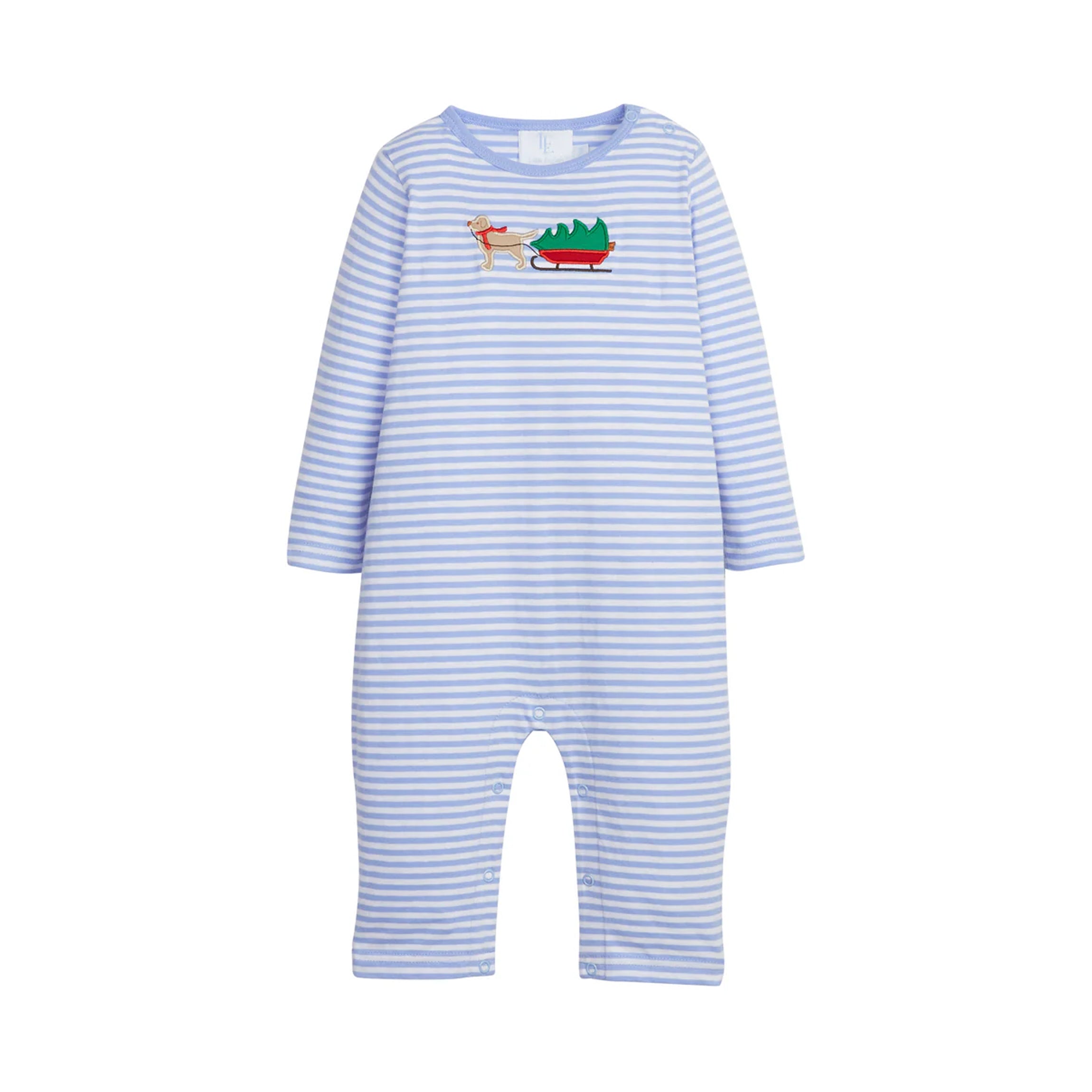 Applique Romper in Holiday Lab