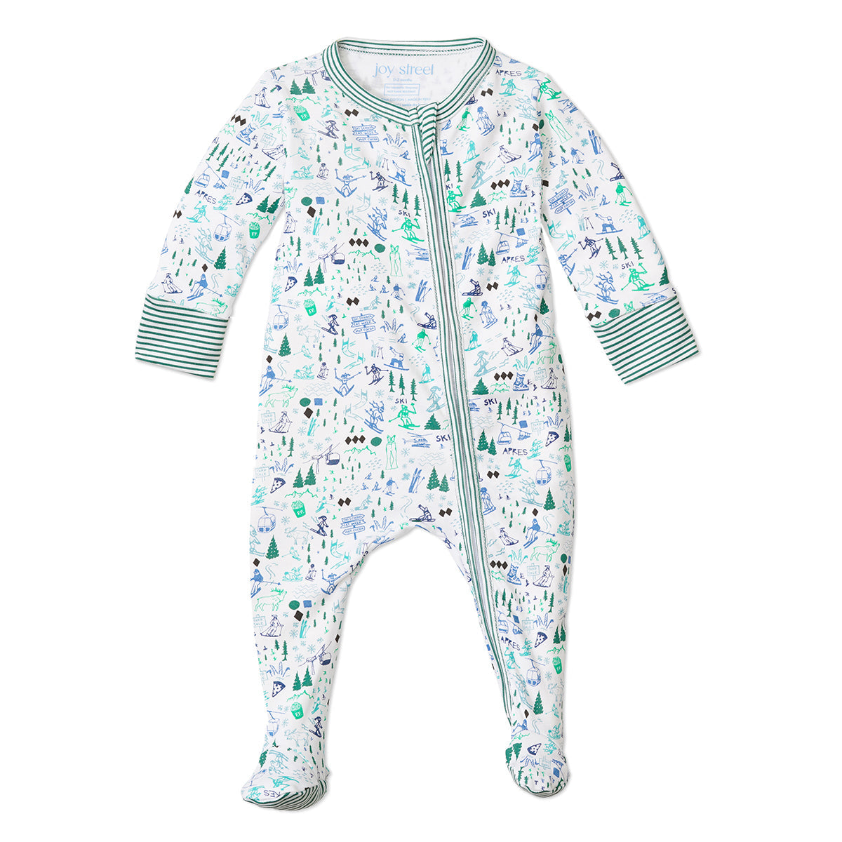 Joy Street Ski Baby Zip Onesie