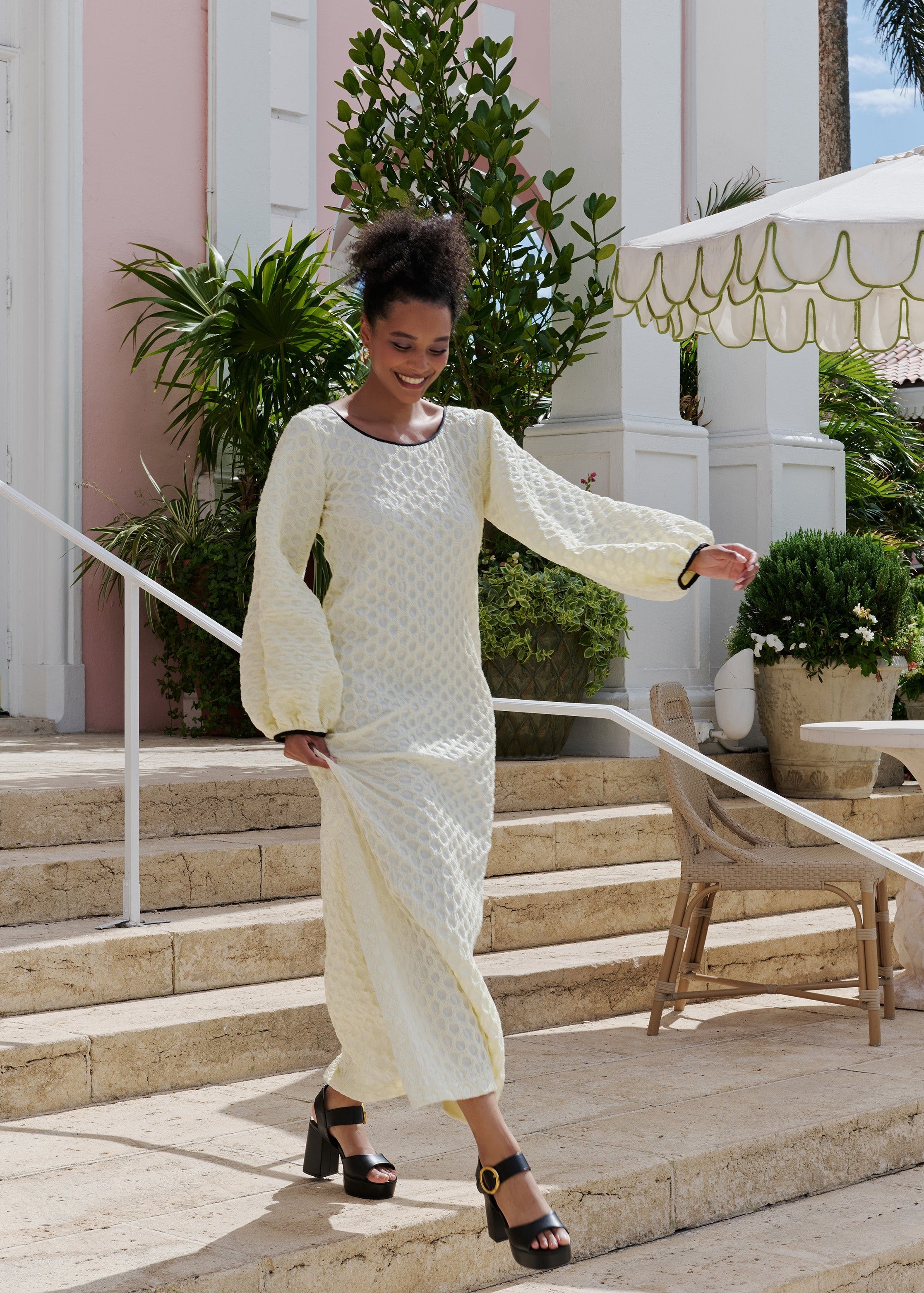 Mellow Yellow Smocked Smoking Dress - Arianne Elmy