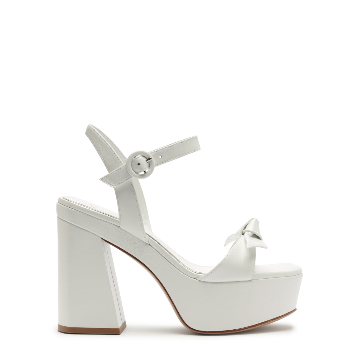 Clarita Flare Platform in Bridal Pearl/White