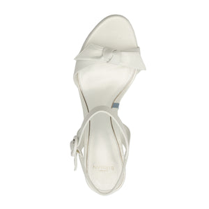 Clarita Flare Platform in Bridal Pearl/White