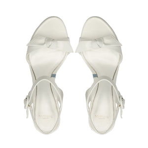 Clarita Flare Platform in Bridal Pearl/White