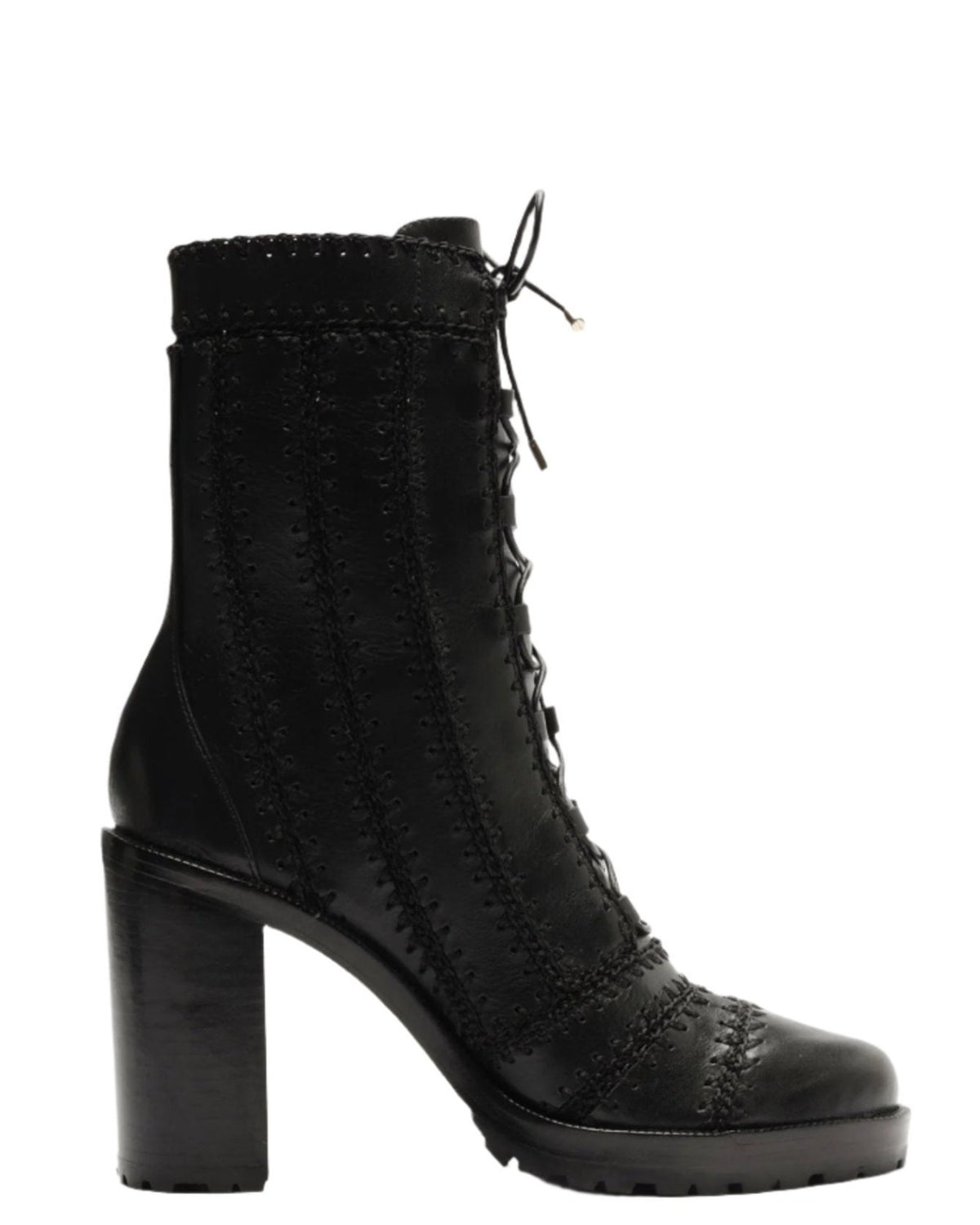 Regina Combat Block 90 Bootie in Black