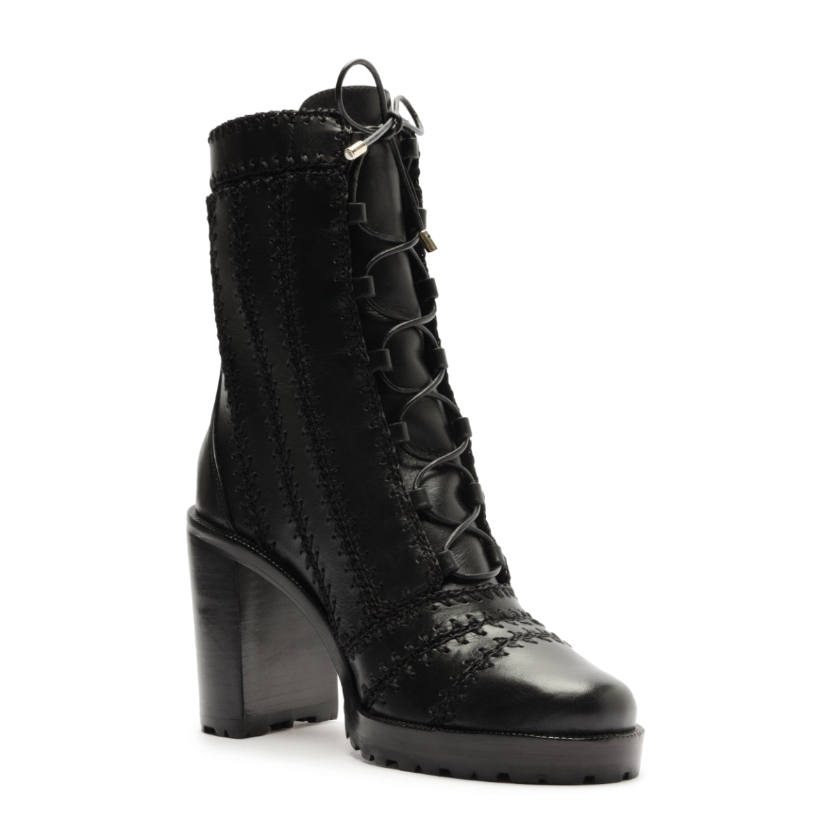 Regina Combat Block 90 Bootie in Black