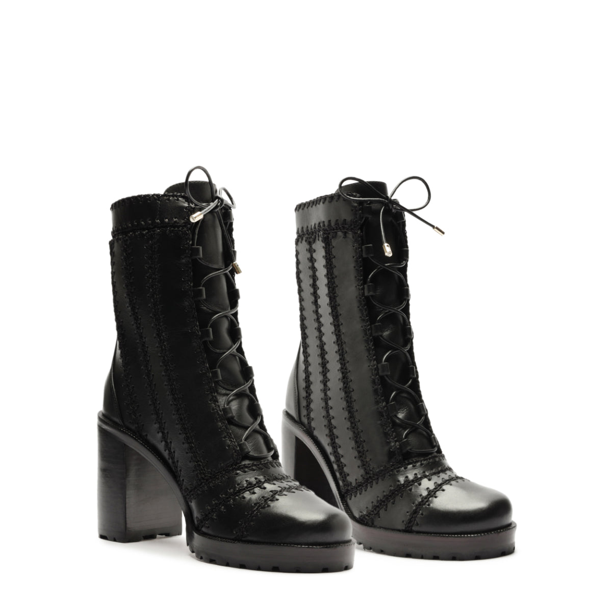 Regina Combat Block 90 Bootie in Black