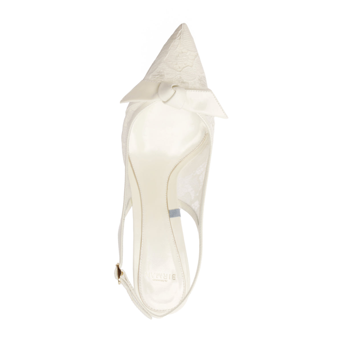 Clarita Classic Slingback 85 in Pizzo Off White/Ivory