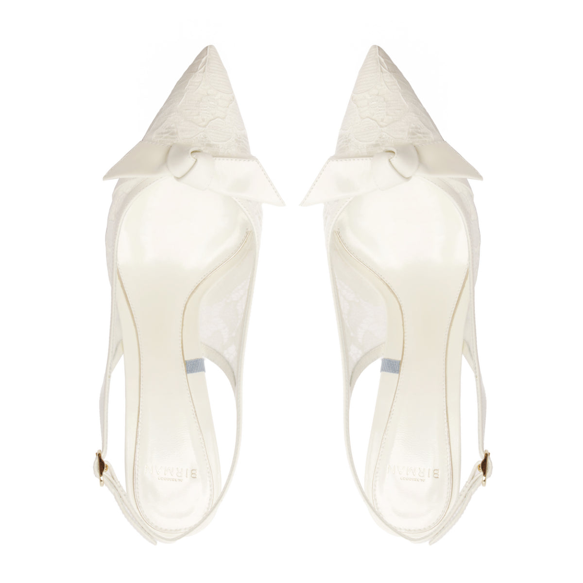 Clarita Classic Slingback 85 in Pizzo Off White/Ivory