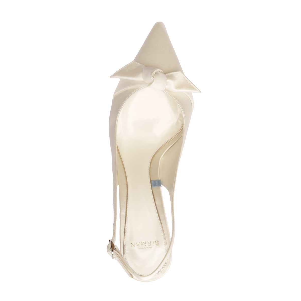 Clarita Classic Slingback 85 in Seta Bianco