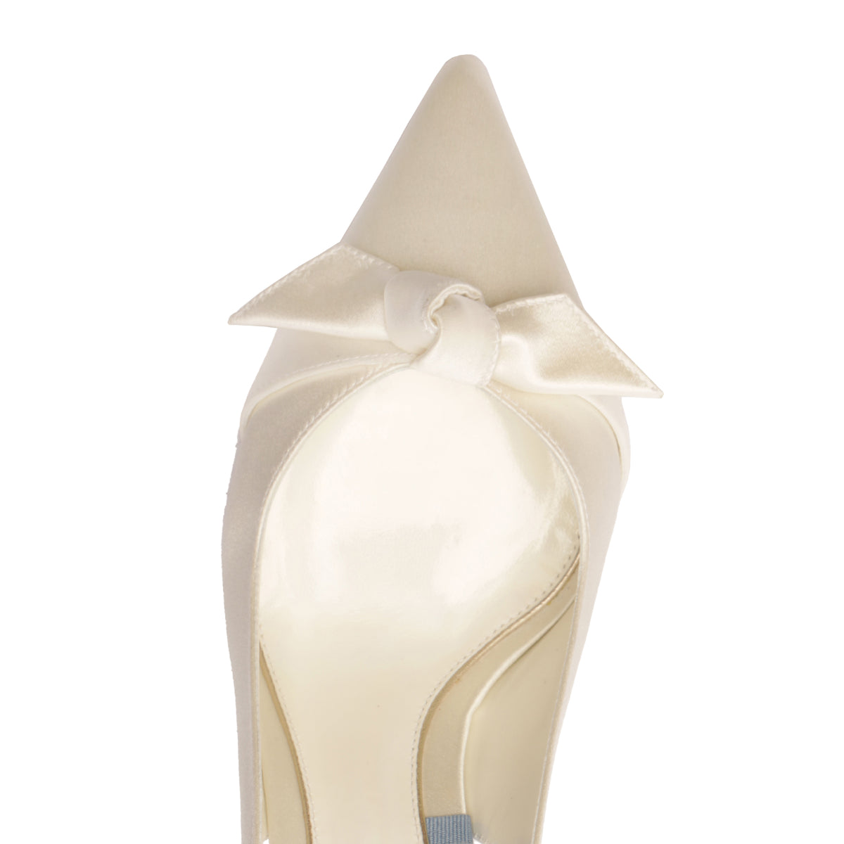 Clarita Classic Slingback 85 in Seta Bianco