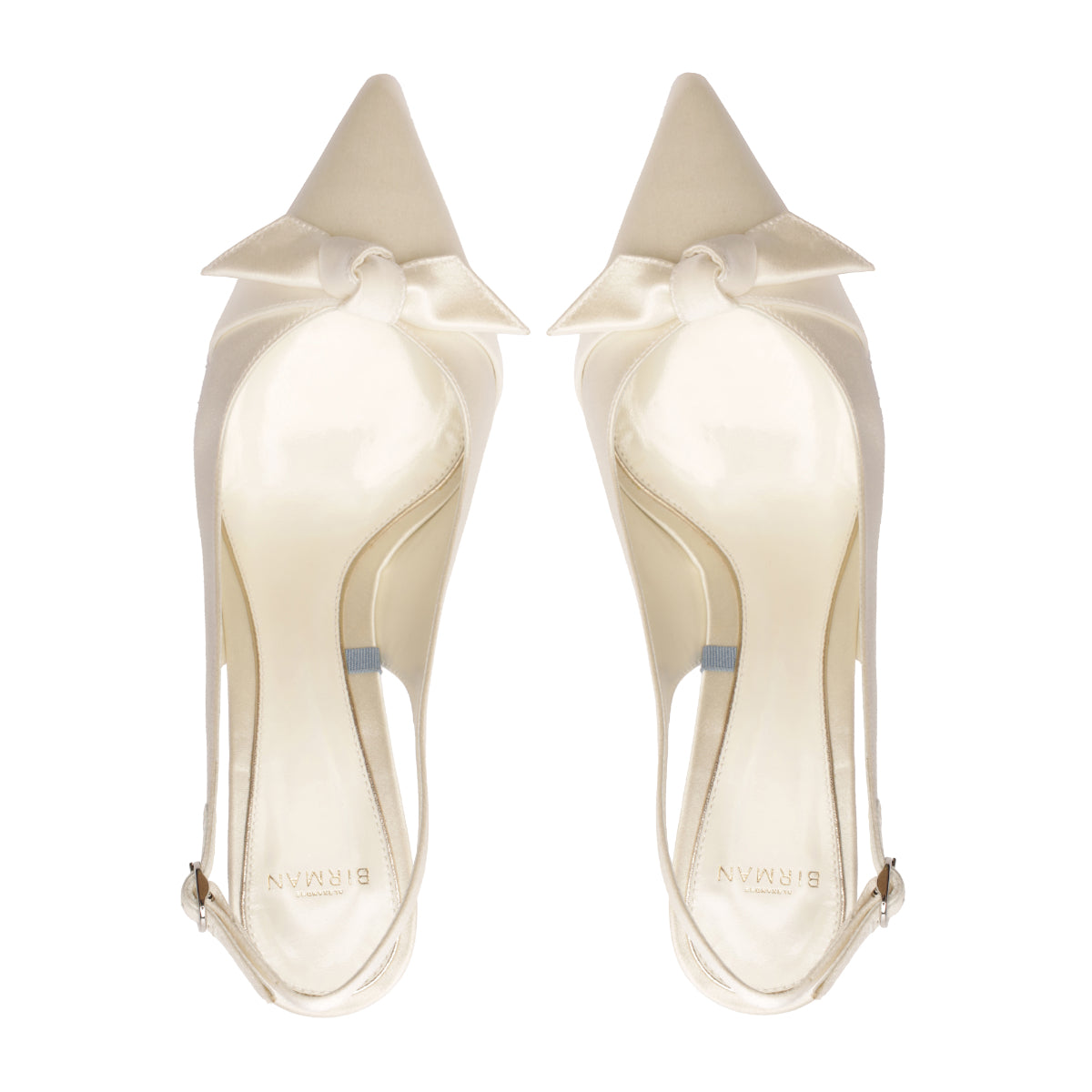 Clarita Classic Slingback 85 in Seta Bianco