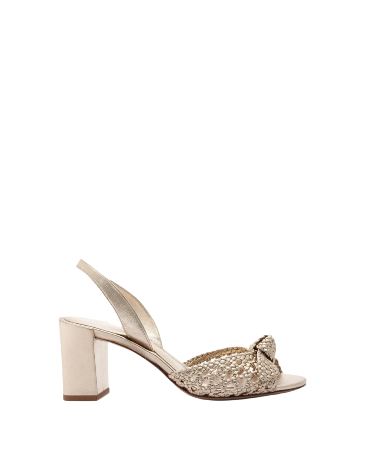Easy Clarita Block 75 Tresse Sandal in Golden