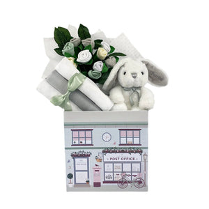 Newborn Baby Girl Personalised Hamper Eco Bunny Soft Toy 