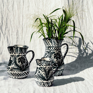 Large Pitcher With Hand Painted Designs