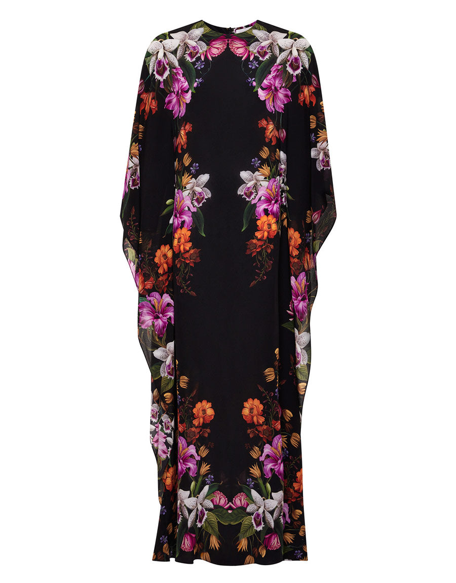 Eloise Crepe Maxi Dress in Painterly Flower