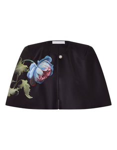 Merryn Taffeta Cape in Painterly Flower