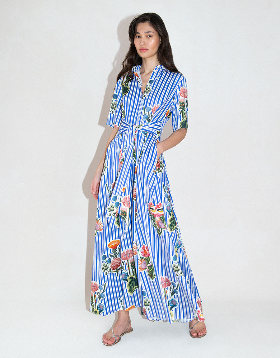 Posie Cotton Maxi Dress in California Garden