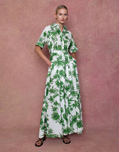 Posie Broderie Anglaise Maxi Dress in Antigua Green