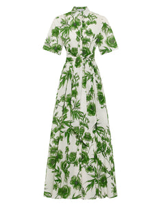 Posie Broderie Anglaise Maxi Dress in Antigua Green