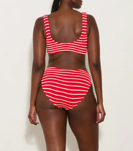 Bonnie Bikini in Red/White Stripe