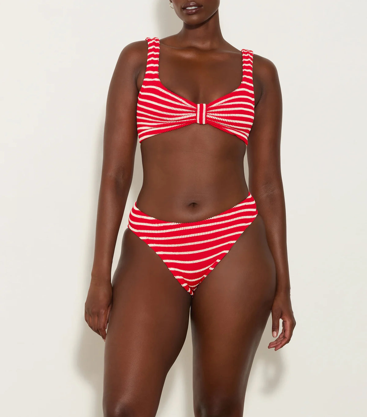 Bonnie Bikini in Red/White Stripe