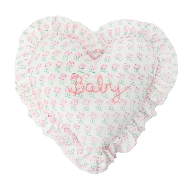 Baby Heart Ruffle Pillow