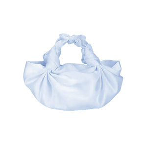 Medium Size Baby Blue NLA Silk Knot Bag