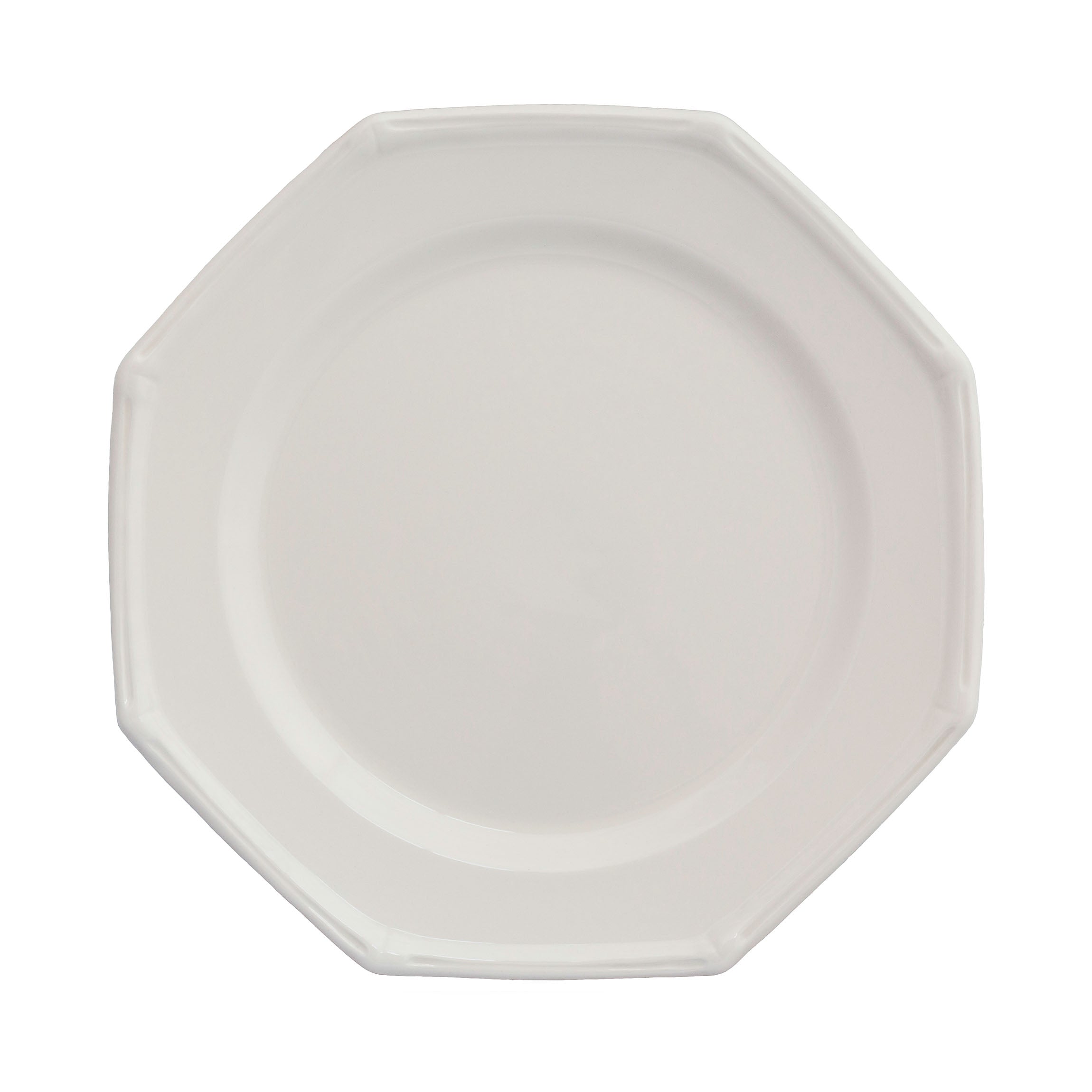 Bamboo Dinner Plates in White, Set of 6