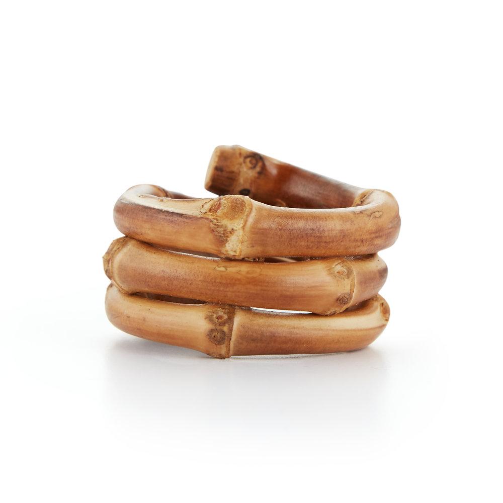 Bamboo Napkin Ring, Set of 4 Bamboo Chefanie 