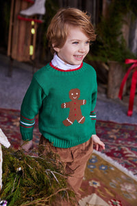 classic childrens clothing turtleneck with gingerbread man print