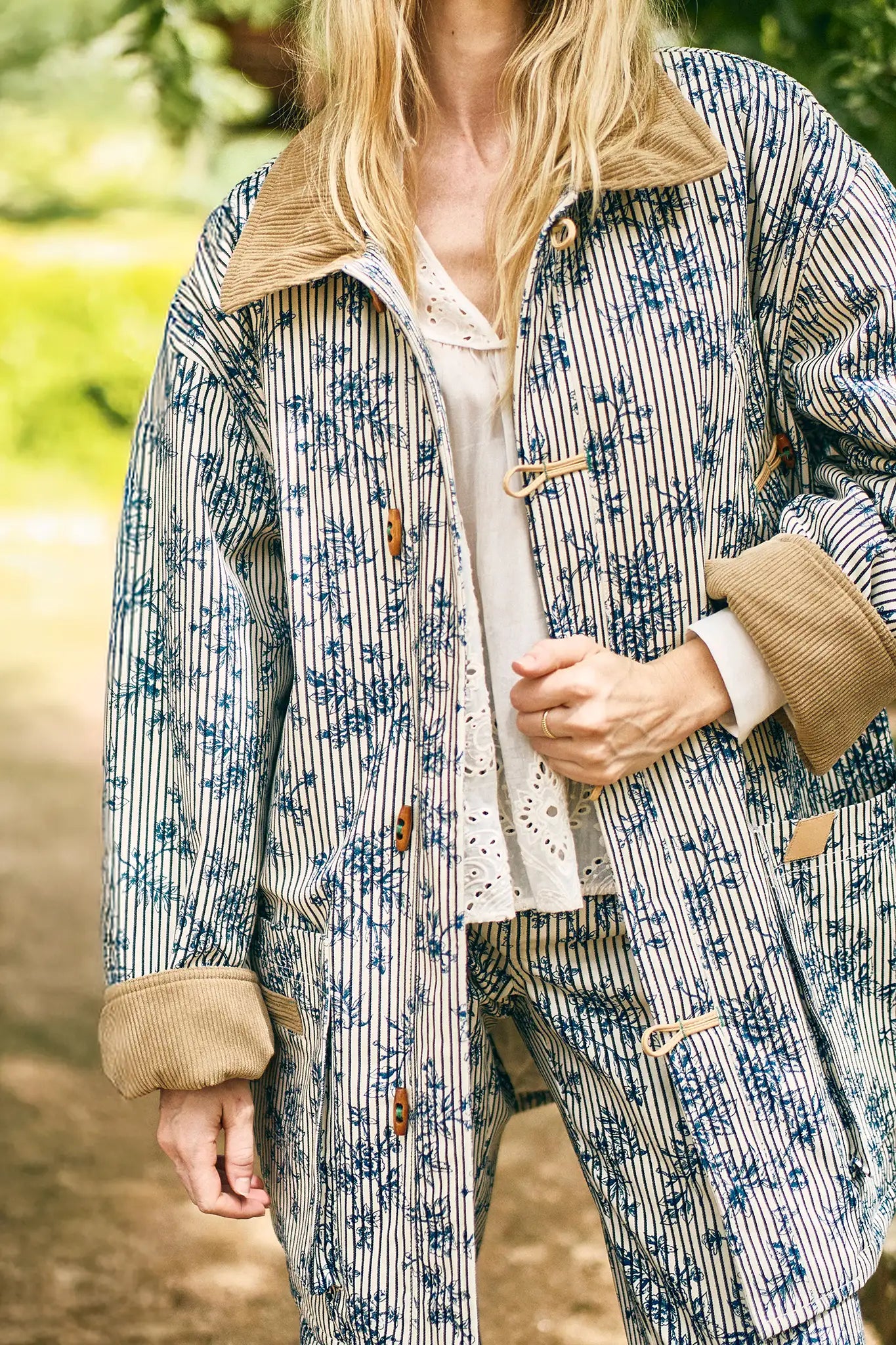 Barn Jacket in Cornflower Toile