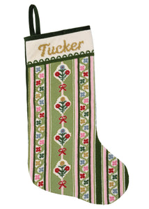 Needlepoint Floral Stocking