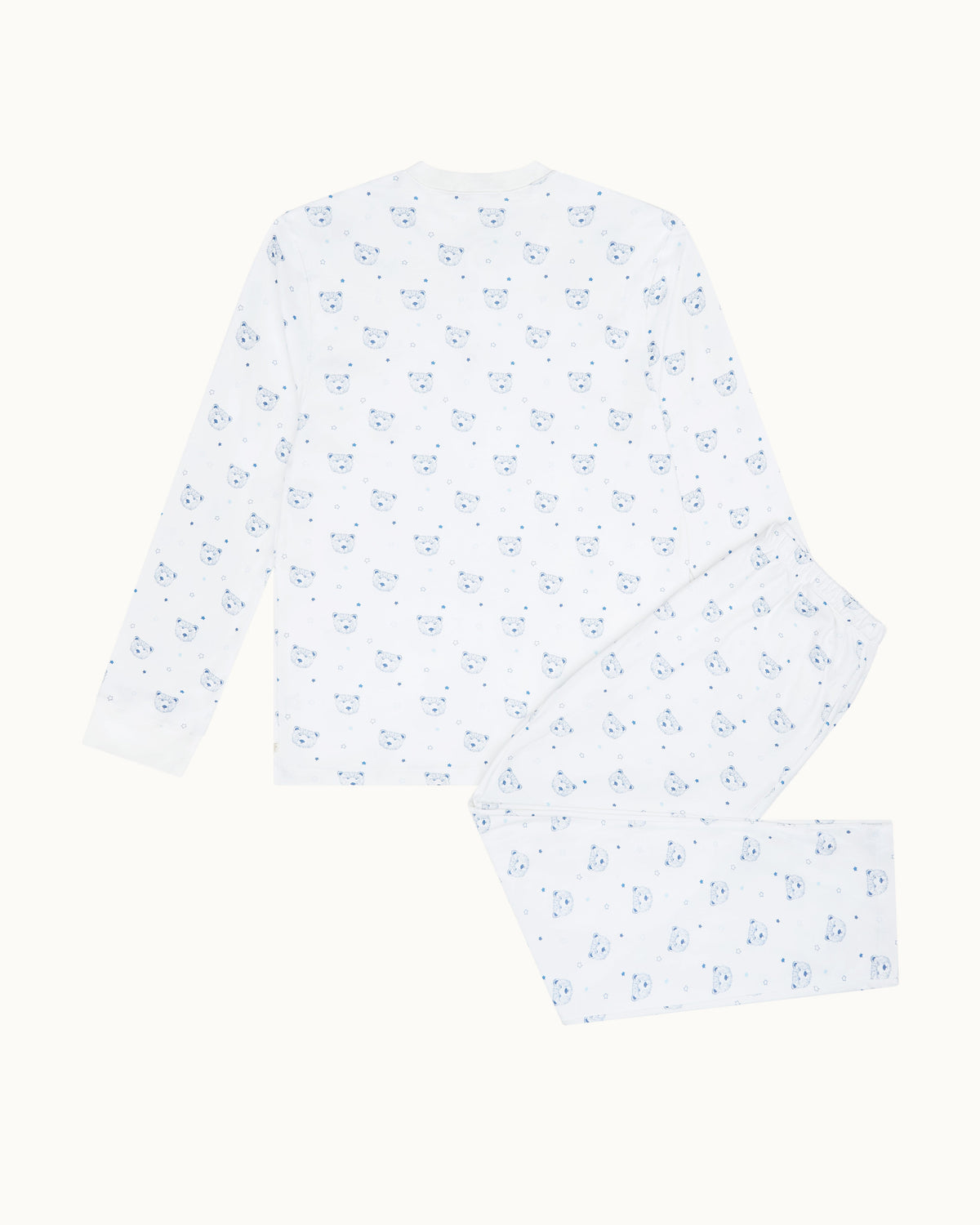 Bear Print Pajama in Adult Blue