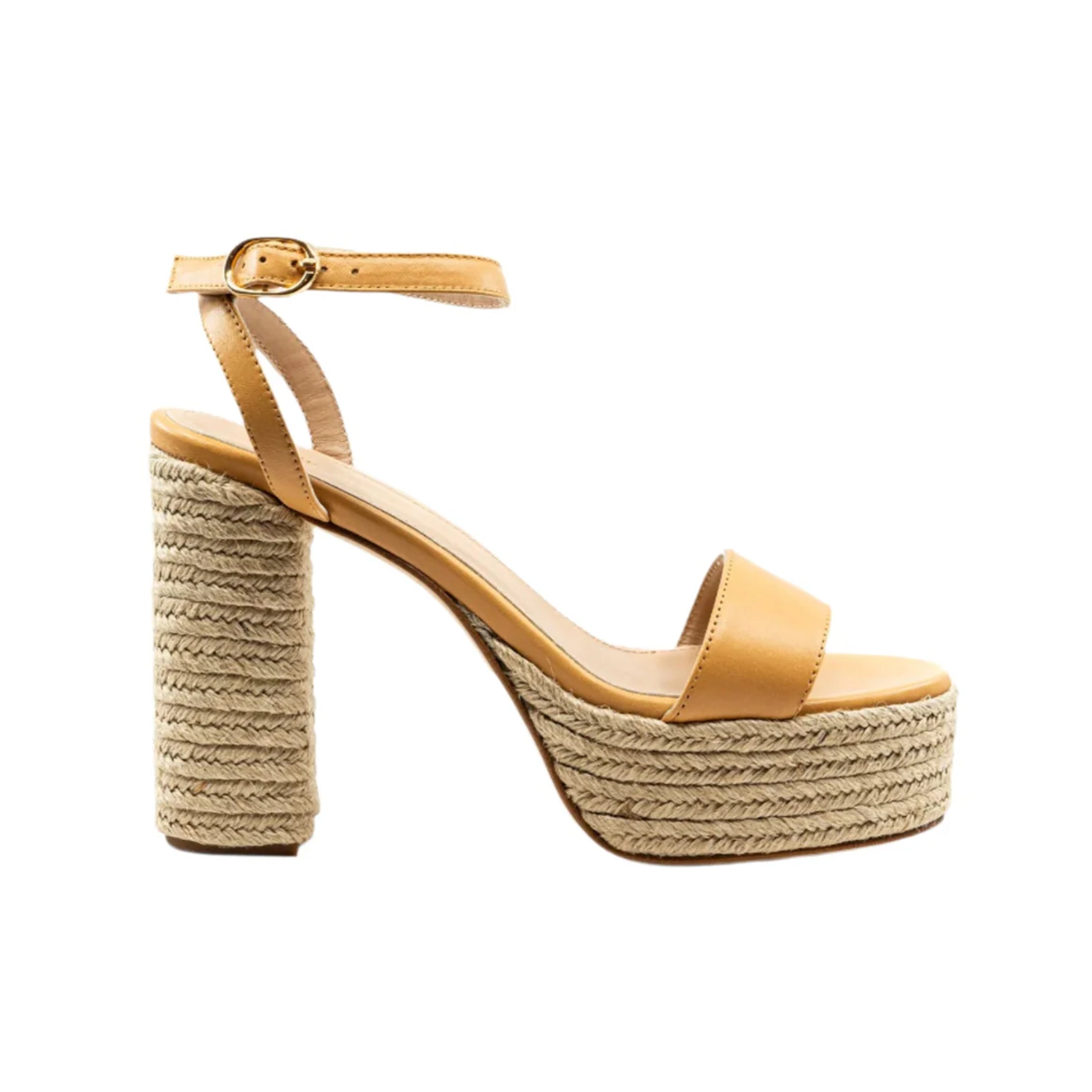 Becka Camel Leather Platform
