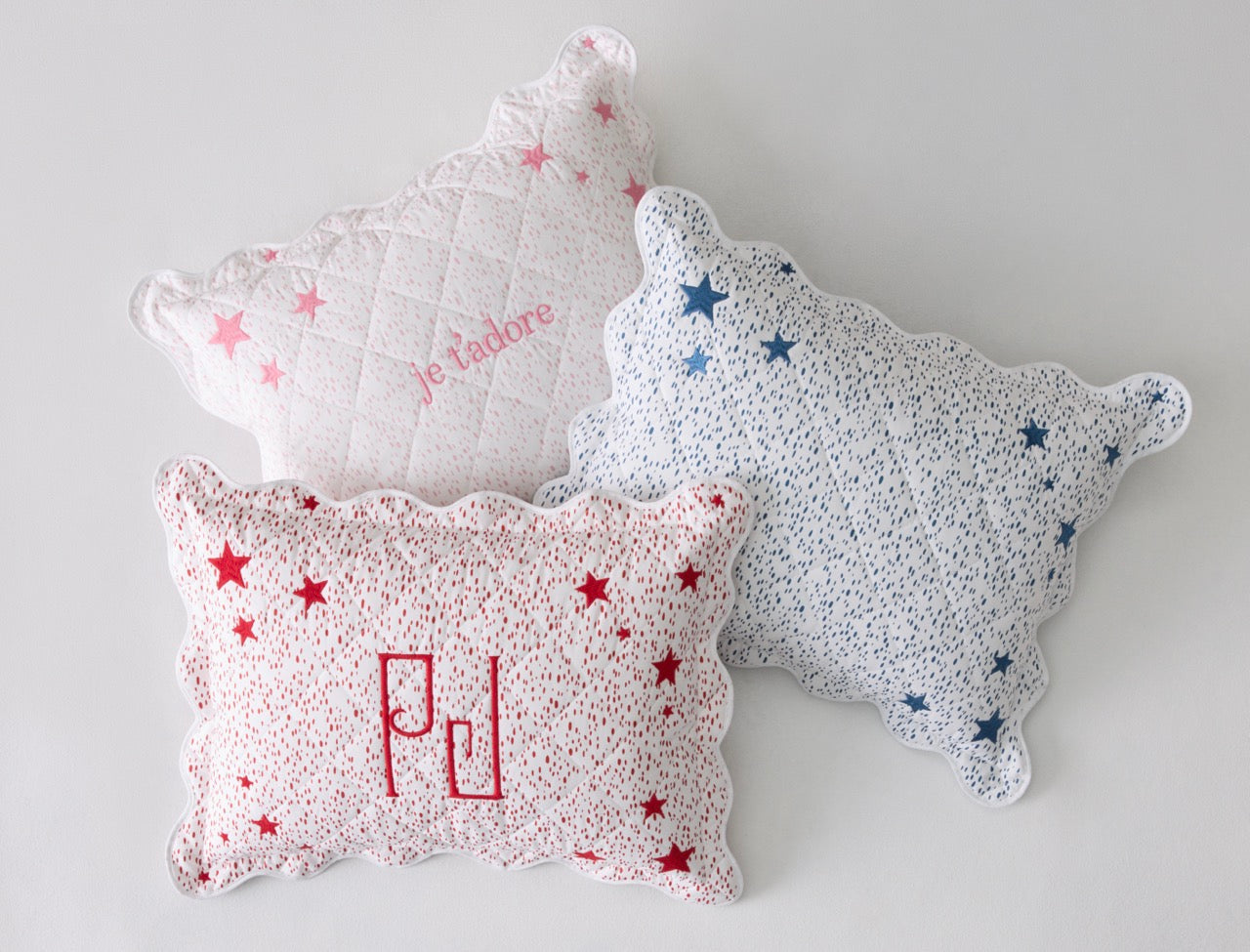 Matouk Schumacher Celine Stars Mini Boudoir Pillow