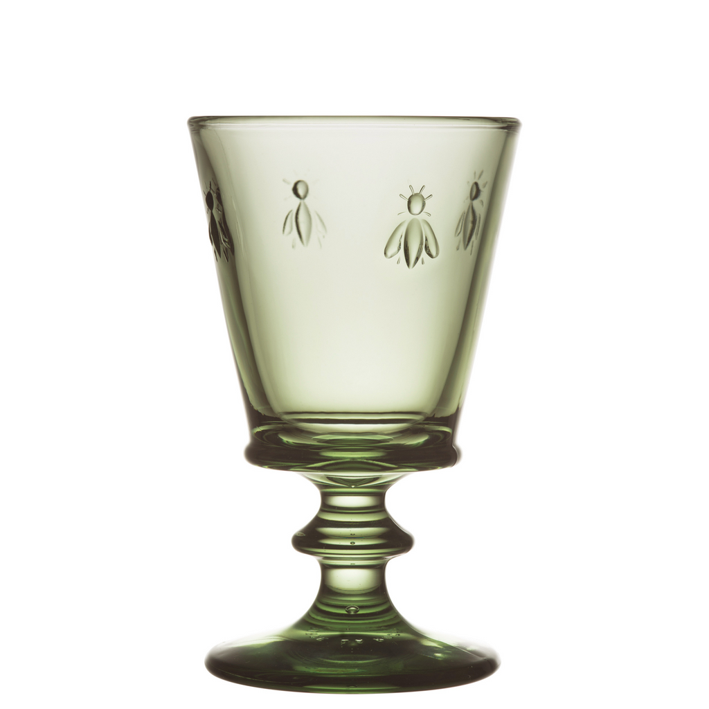 Bee Wine Glass Olive, Set of 6